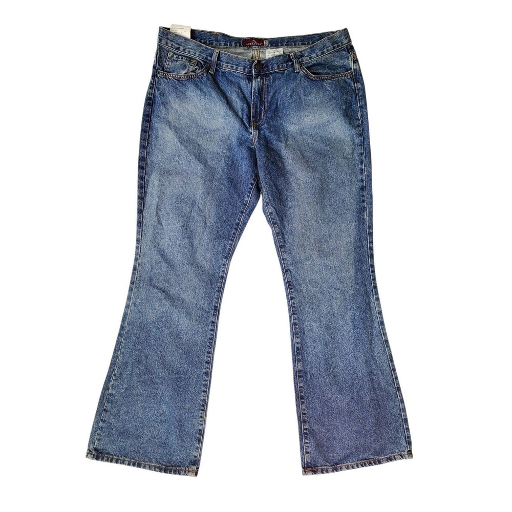 NOS Jordache Womens Low Rise Bootcut Jeans Blue Medium Wash Size 17/18